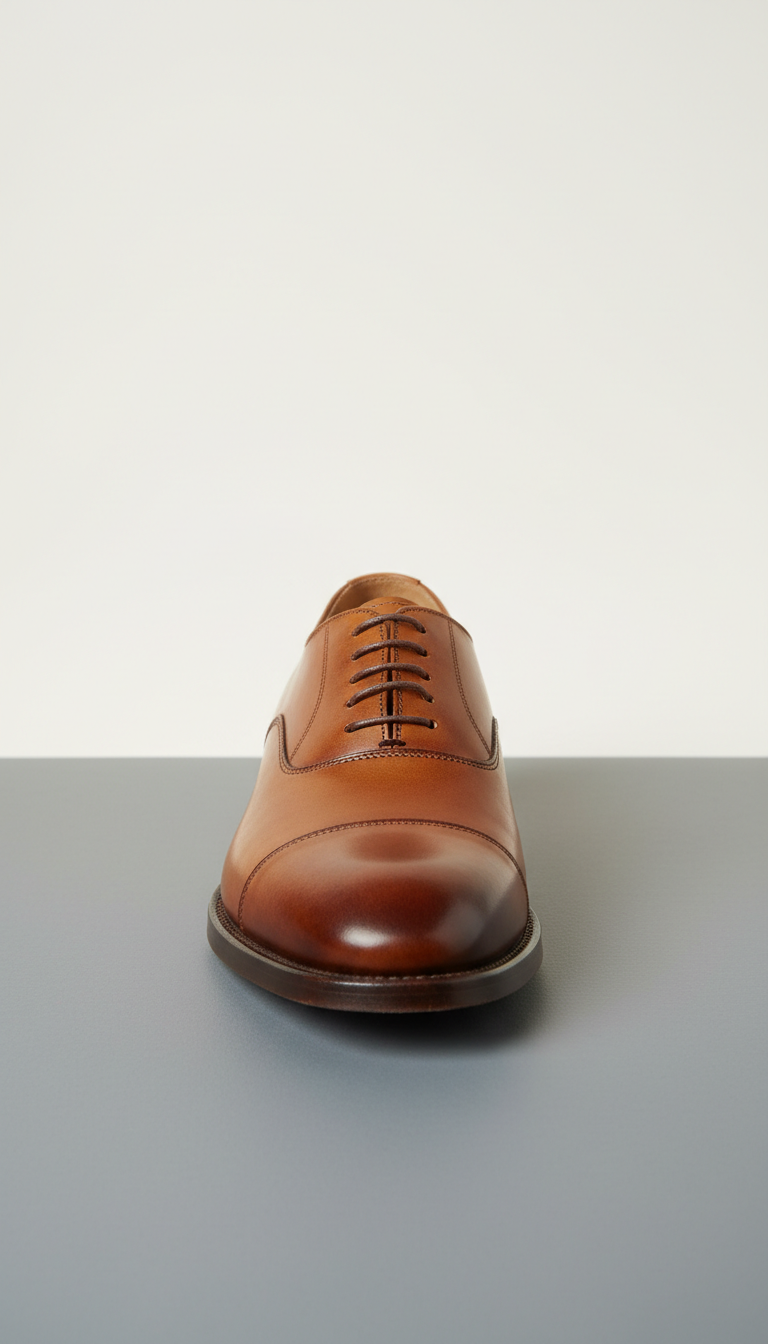Oxford With Burnished Toe